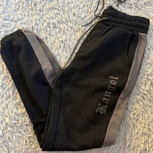 Kangol Black and Gray Jogger Pants